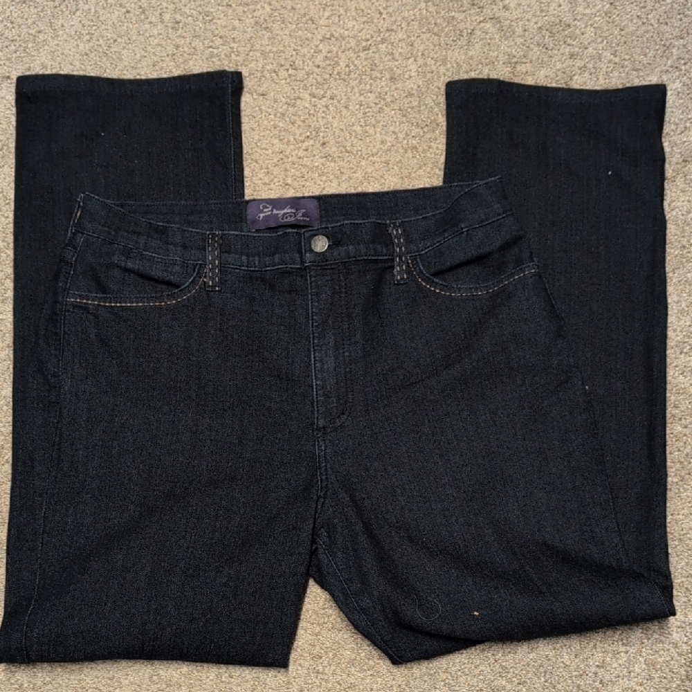 NYDJ Women's Dark Denim Straight Leg Jeans